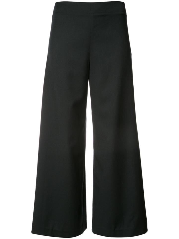 Adam Lippes Tropical Cropped Patch Pocket Trousers - Blue