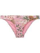 Zimmermann Floral Print Bikini Bottoms, Women's, Size: 3, Pink/purple, Polyamide/spandex/elastane