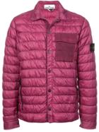 Stone Island Contrast-pocket Padded Jacket - Pink