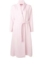 Max Mara Studio Belted Robe Coat - Pink