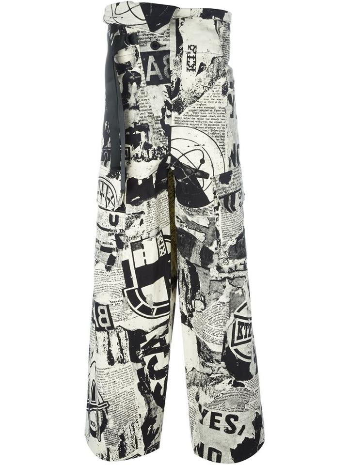 Ktz Newspaper Print Trousers