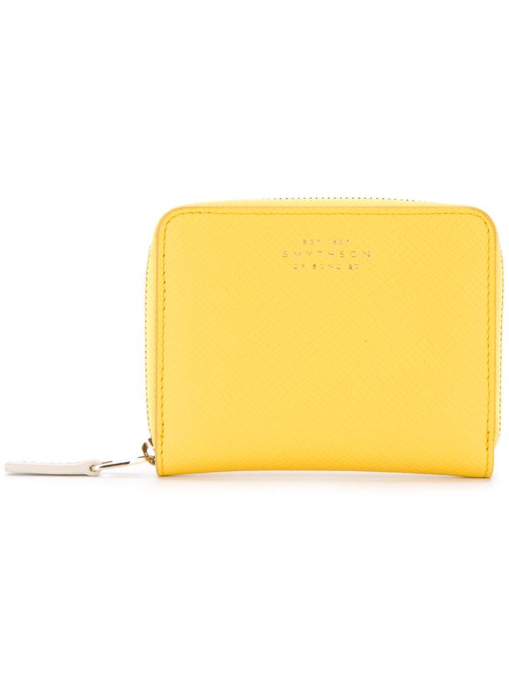 Smythson Zip Around Wallet - Yellow & Orange