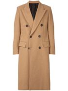 Ami Alexandre Mattiussi Double Breasted Long Coat - Nude & Neutrals