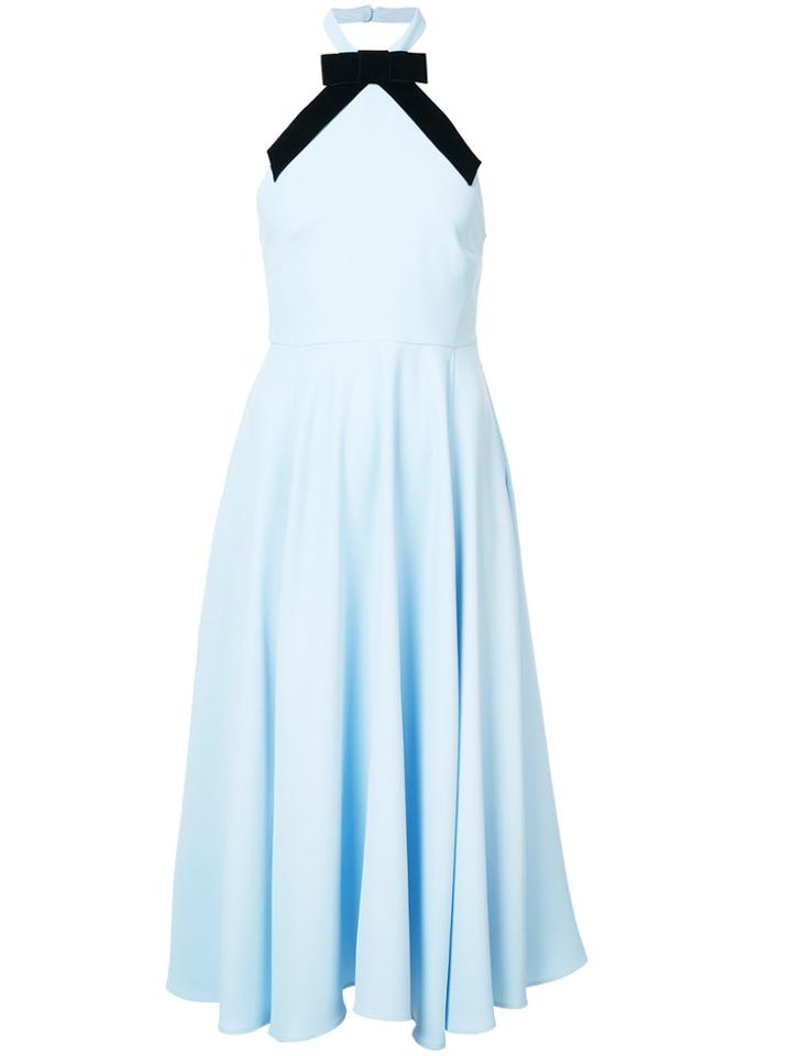 Alexa Chung Bow Detail Midi Dress - Blue