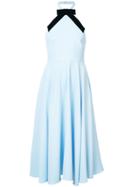 Alexa Chung Bow Detail Midi Dress - Blue