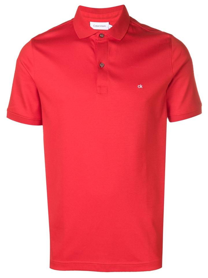 Calvin Klein Logo Polo Shirt - Red