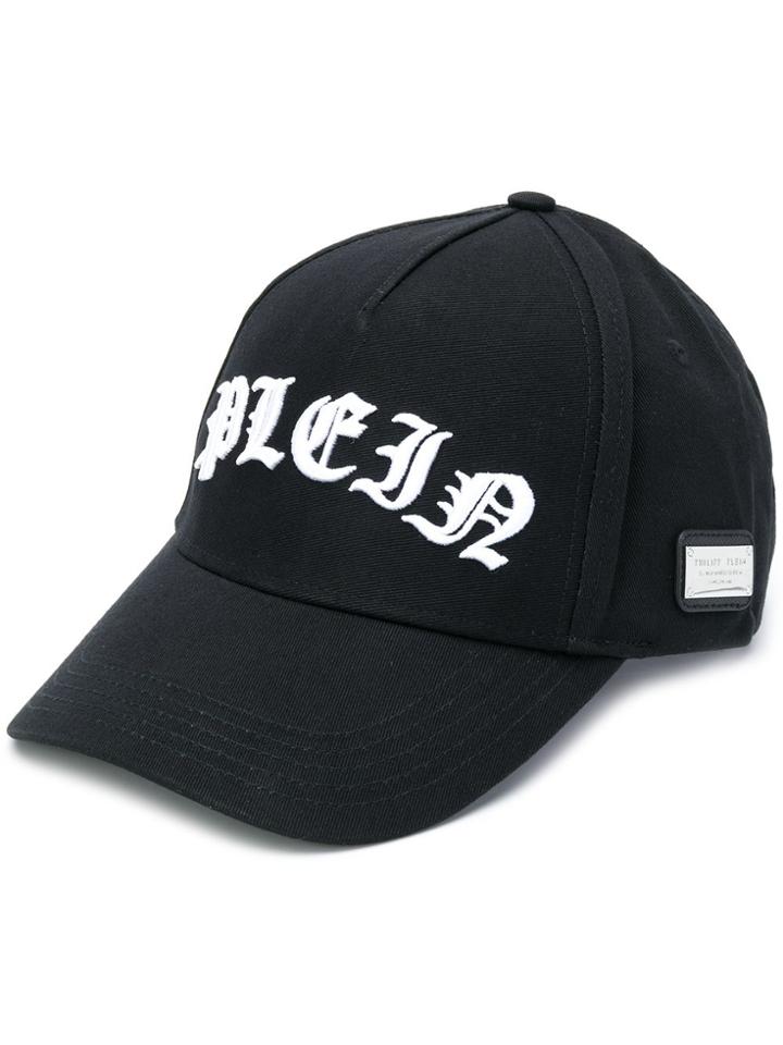 Philipp Plein Branded Baseball Cap - Black