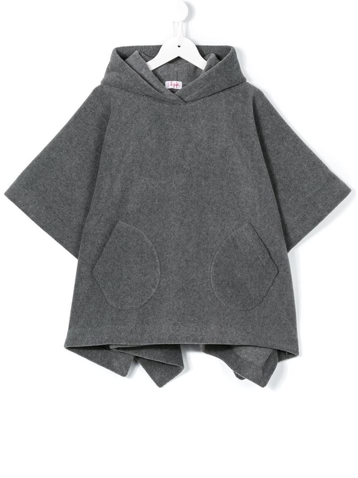 Il Gufo Hooded Cape, Girl's, Size: 6 Yrs, Grey