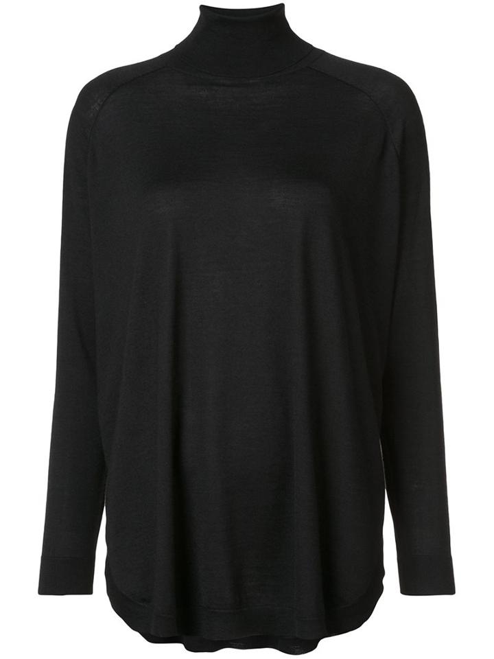 Brunello Cucinelli Turtle Neck Jumper, Women's, Size: Small, Black, Silk/cashmere