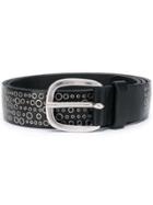 Orciani Ring Embellished Belt - Black