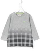 Armani Junior Faded Check T-shirt, Boy's, Size: 10 Yrs, Grey