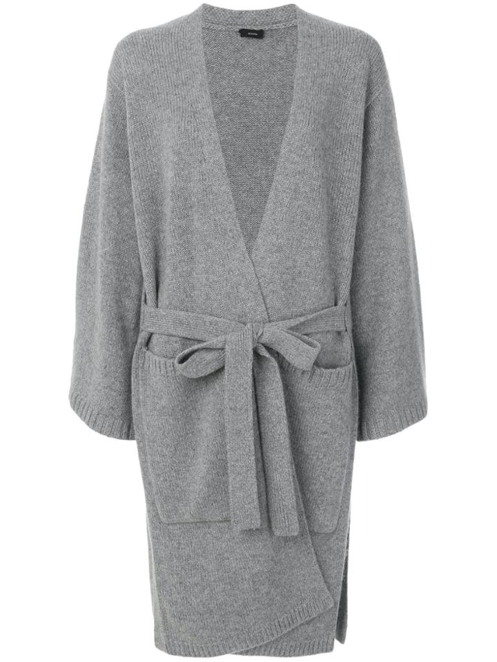 Joseph Belted Cardigan - Grey