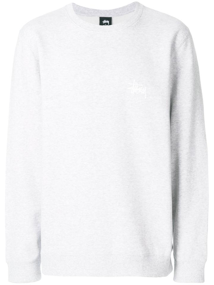 Stussy Logo Print Sweatshirt - Grey