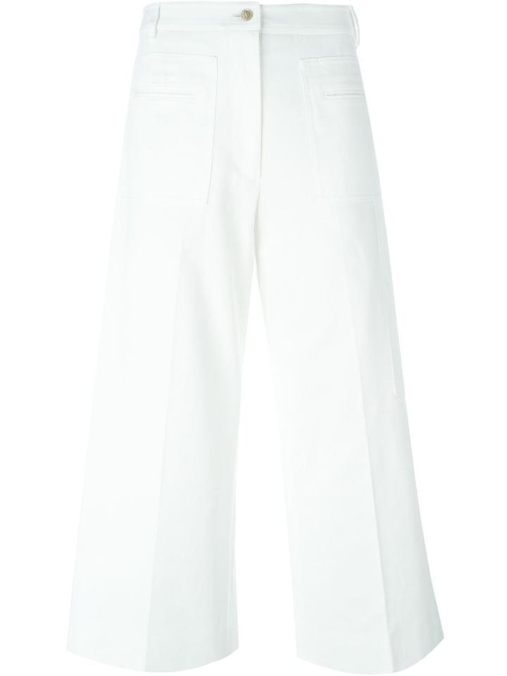 Maison Margiela Cropped Flared Trousers - White