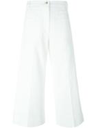 Maison Margiela Cropped Flared Trousers - White