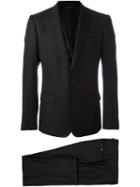Dolce & Gabbana Three Piece Dinner Suit, Men's, Size: 46, Black, Silk/cotton/acetate/viscose