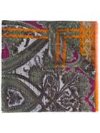 Etro Printed Scarf, Men's, Silk/cotton/wool