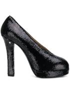 Laurence Dacade Sequin Pumps - Black