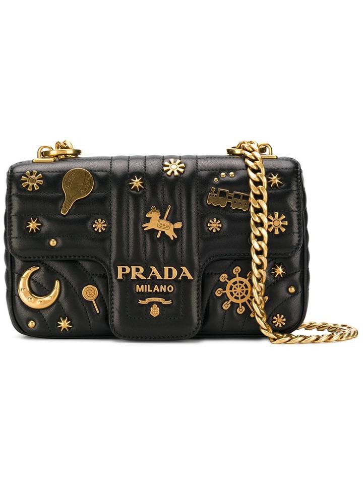 Prada Leather Shoulder Bag - Black