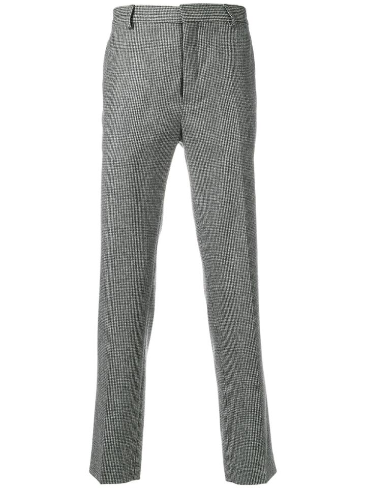 Harmony Paris Houndstooth Print Slim-fit Trousers - Grey