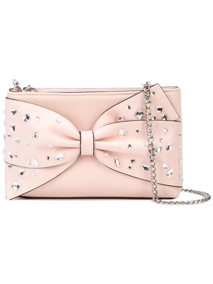 Christian Siriano Embellished Bow Crossbody Bag - Pink
