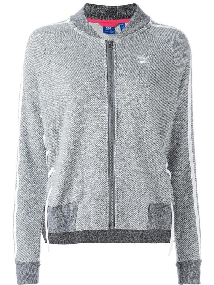 Adidas Drawcord Track Jacket, Women's, Size: Xs, Grey, Cotton