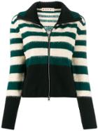 Marni Knitted Zip-front Jumper - Green
