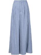 Adam Lippes Striped Wide Leg Trousers