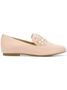 Michael Michael Kors Gia Embellished Loafers - Nude & Neutrals