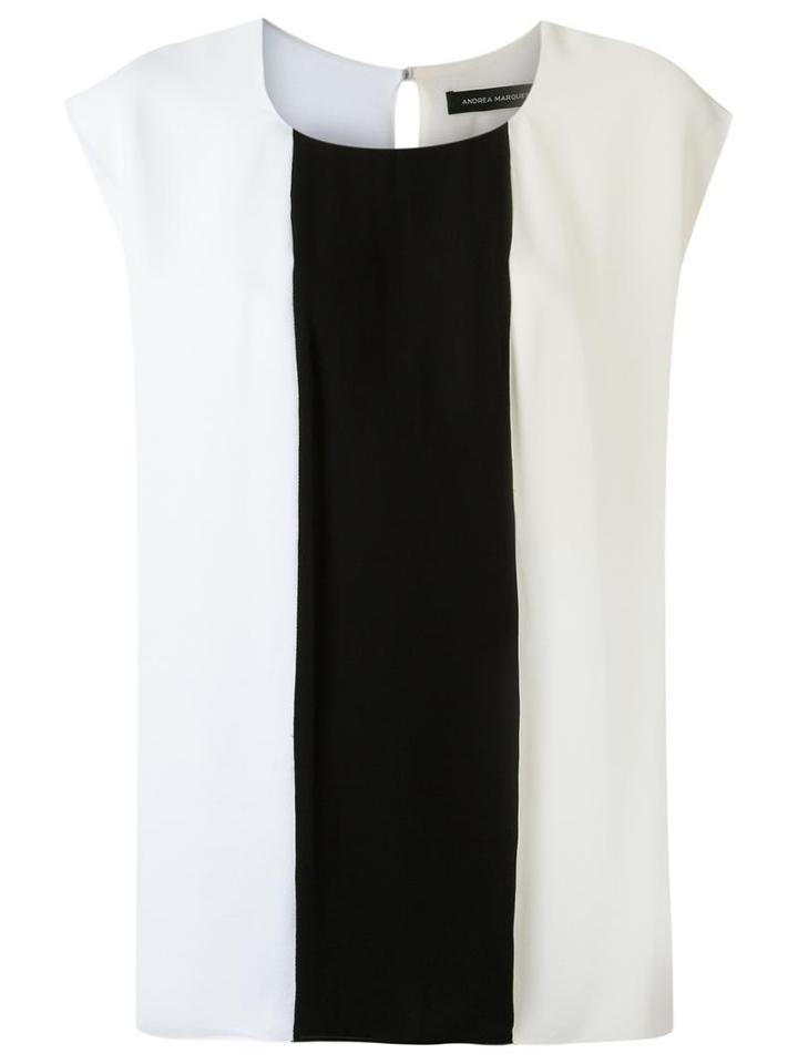 Andrea Marques Panelled Blouse, Women's, Size: 38, Nude/neutrals, Silk