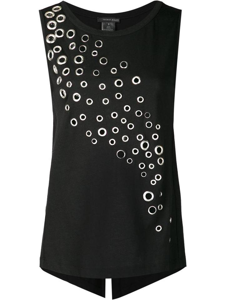 Thomas Wylde 'gleam' Top, Women's, Size: Medium, Black, Cotton