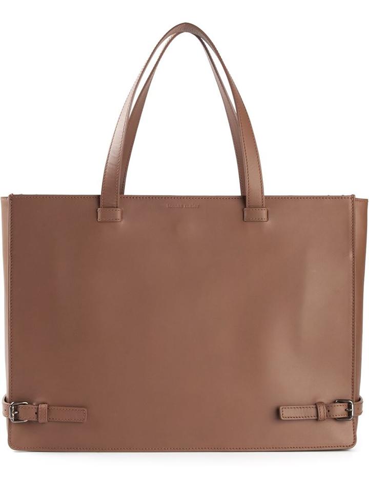 Tomas Maier Flat Rectangular Tote, Women's, Brown