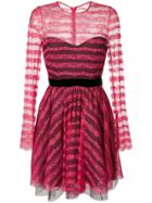 Philosophy Di Lorenzo Serafini Bow Detail Lace Dress - Pink & Purple