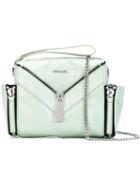 Diesel - Zip Applique Cross Body Bag - Women - Calf Leather - One Size, Green, Calf Leather