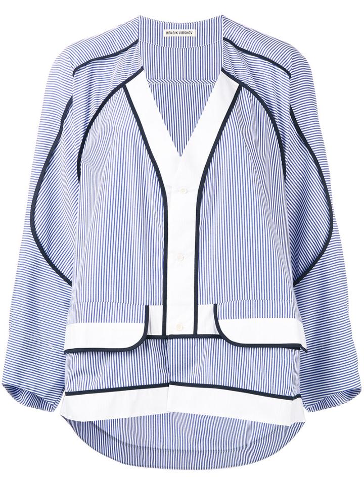 Henrik Vibskov Frank Blouse, Women's, Size: Xs, Blue, Cotton/polyester