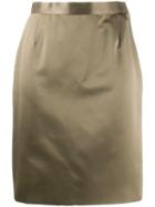 Yves Saint Laurent Pre-owned 1980's Straight Skirt - Neutrals