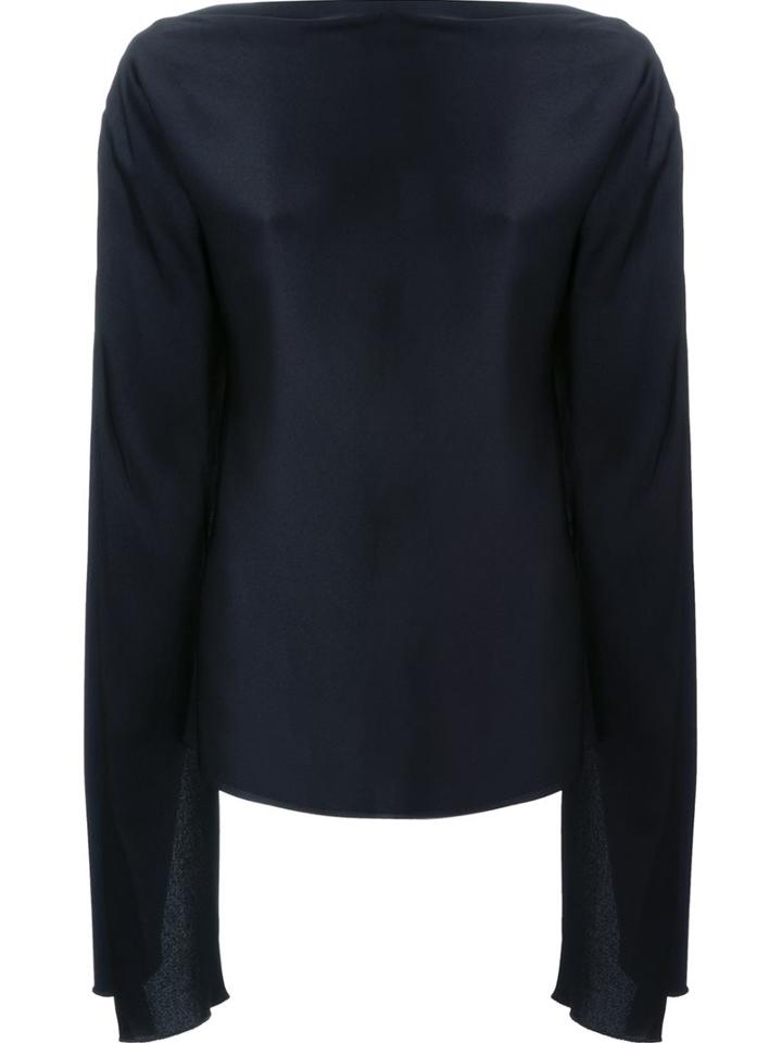 Christopher Esber Open Sleeve Blouse, Women's, Size: 10, Black, Viscose