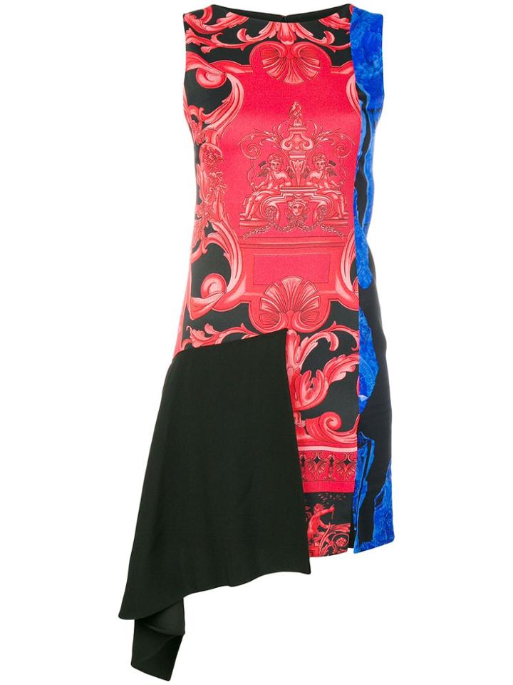 Versace Sleeveless Baroque Print Dress - Pink & Purple