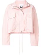 Current/elliott Cropped Zip-up Jacket - Pink