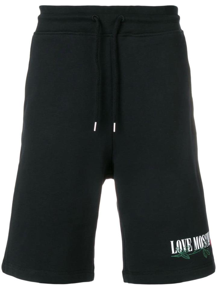 Love Moschino Embroidered Detail Shorts - Black