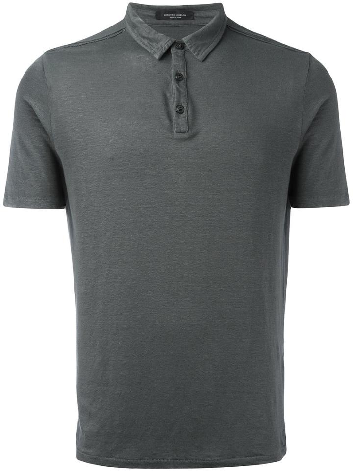 Roberto Collina - Classic Polo Shirt - Men - Linen/flax/spandex/elastane - 50, Grey, Linen/flax/spandex/elastane