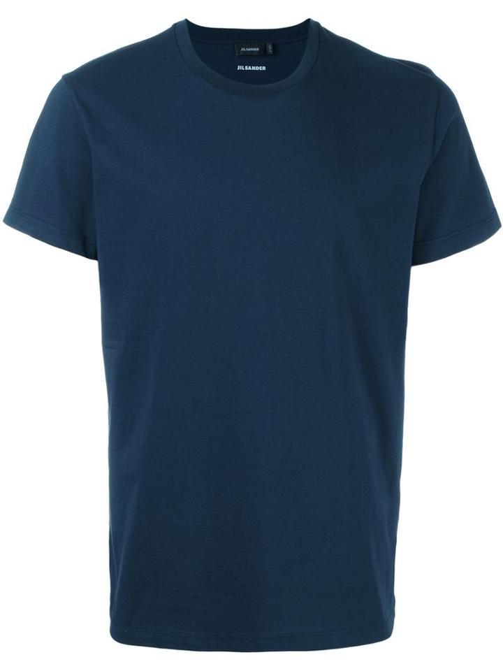 Jil Sander Classic T-shirt, Men's, Size: 50, Blue, Cotton
