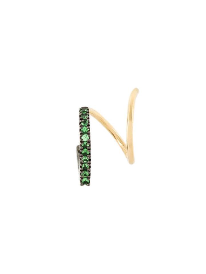 Maria Black 'bela Vert' Twirl Tsavorite Earring, Women's, Metallic
