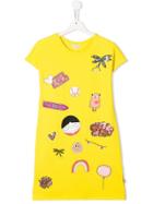 Little Marc Jacobs Embellished T-shirt Dress - Yellow