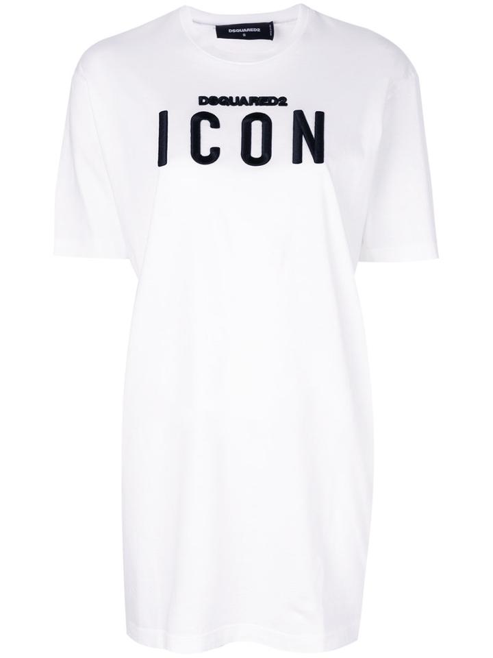Dsquared2 - Embroidered Icon T-shirt - Women - Cotton - Xs, White, Cotton