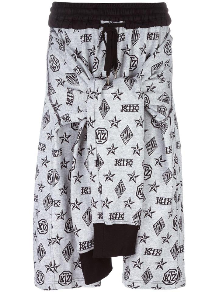 Ktz Monogram Tied Up Shorts - White