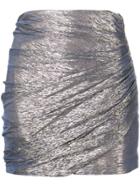 Dsquared2 Gathered Style Mini Skirt - Metallic