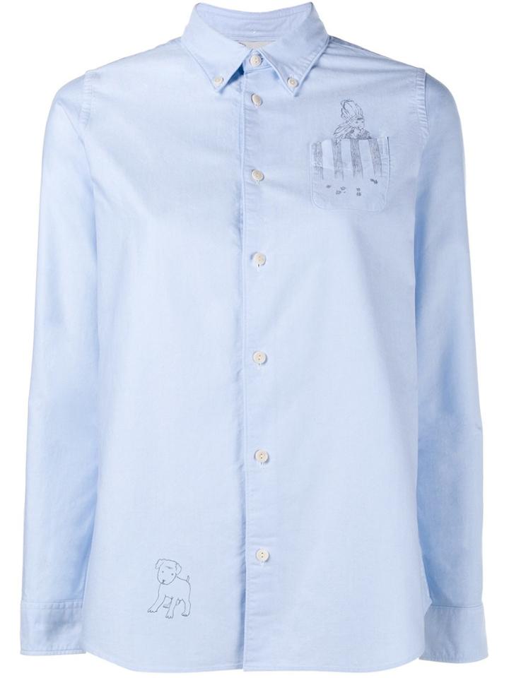Visvim Rico Printed Long Sleeve Shirt - Blue