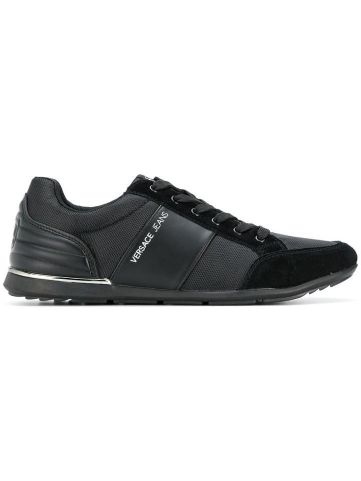 Versace Jeans Logo Print Low-top Sneakers - Black