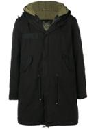 Mr & Mrs Italy Customisable Midi Parka With Patches - Black